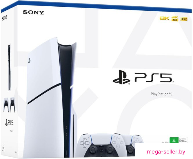 Игровая приставка Sony PlayStation 5 Slim CFI-20XX (1 ревизия, с дисководом, 2 геймпада)