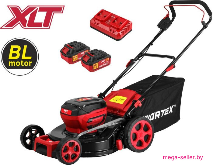Газонокосилка Wortex CLM 4536 XLT Set 2334120 (с 2-мя АКБ)