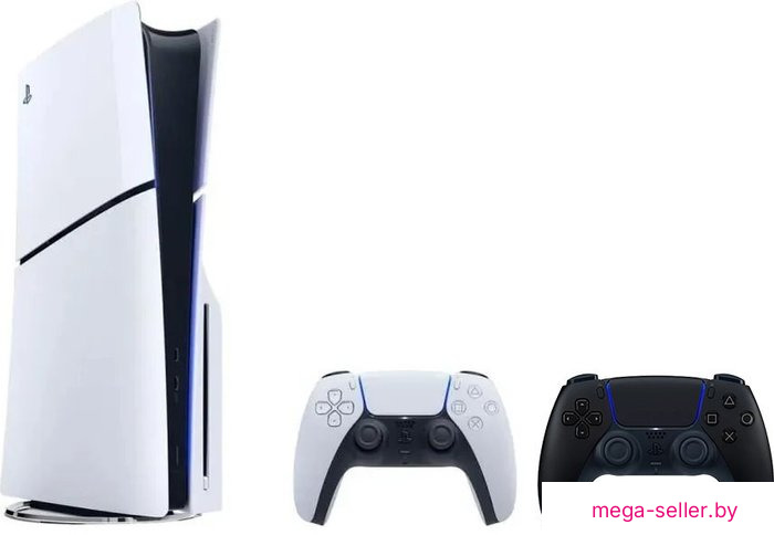 Игровая приставка Sony PlayStation 5 Slim CFI-20XX (1 ревизия, с дисководом, 2 геймпада, белый/черный)