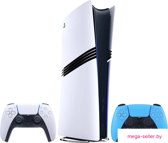 Игровая приставка Sony PlayStation 5 Pro CFI-70XX (1 ревизия, 2 геймпада, белый/звездный синий)