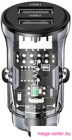 Автомобильное зарядное Usams US-CC162 (черный)