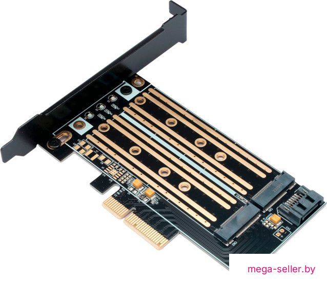 Адаптер для подключения M.2 накопителей Gembird MF-PCIE-NVME-SATA