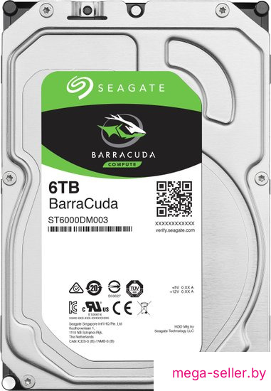 Жесткий диск Seagate BarraCuda 6TB ST6000DM003