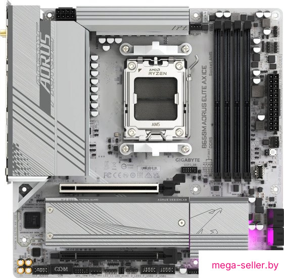 Материнская плата Gigabyte B650M Aorus Elite AX Ice