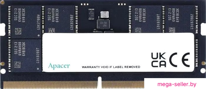 Оперативная память Apacer 16ГБ DDR5 SODIMM 4800 МГц AS16GHB48CTBBGH