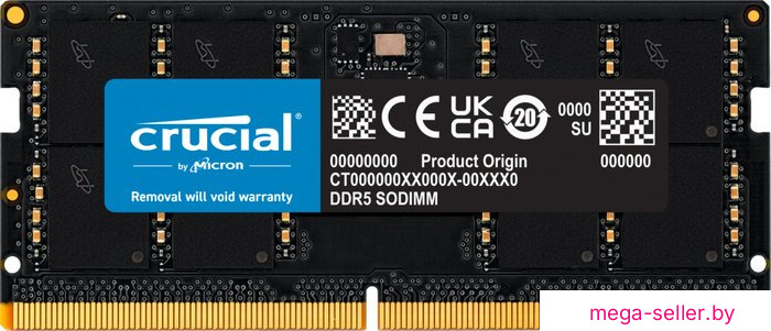Оперативная память Crucial 32ГБ DDR5 SODIMM 5600 МГц CT32G56C46S5