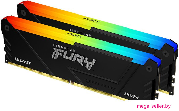 Оперативная память Kingston FURY Beast RGB 2x16ГБ DDR4 3200 МГц KF432C16BB2AK2/32