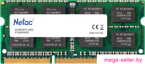 Оперативная память Netac Basic 8GB DDR3 SODIMM PC3-12800 NTBSD3N16SP-08