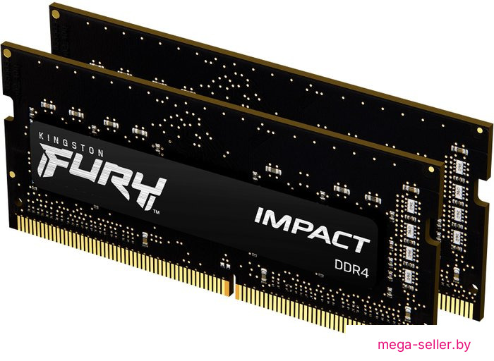 Оперативная память Kingston FURY Impact 2x8GB DDR4 SODIMM PC4-25600 KF432S20IBK2/16