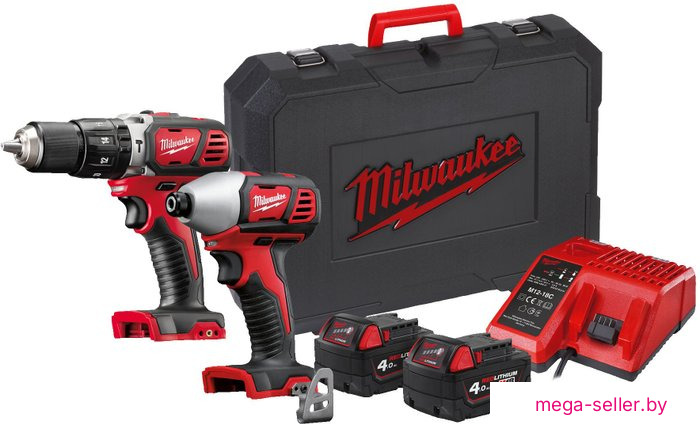 Milwaukee M18 BPP2C-402C 4933443552 (шуруповерт, винтоверт, 2 АКБ, кейс)