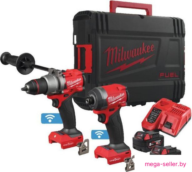Milwaukee M18 ONEPP2A3-502X 4933493244 (шуруповерт, винтоверт, 2 АКБ, кейс)