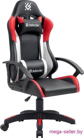 Игровое (геймерское) кресло Defender Crater (черный/белый/красный)