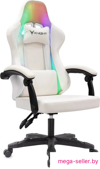 Игровое (геймерское) кресло Knight Wolf RGB (белый)