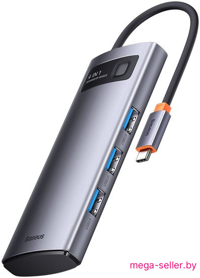 USB-хаб Baseus Metal Gleam Series 4-Port USB-A Hub WKWG070013
