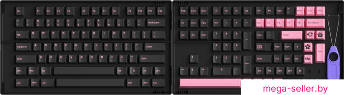 Набор кейкапов Akko Black & Pink Cherry Profile Keycaps 229 шт