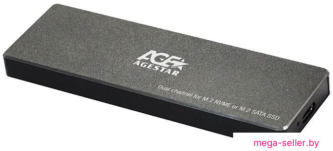 Бокс для накопителей M.2 AgeStar 31UBVS6C (черный)