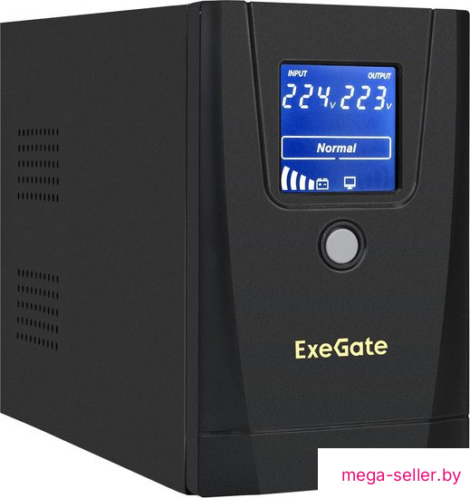 Источник бесперебойного питания ExeGate SpecialPro Smart LLB-1000.LCD.AVR.1SH.2C13.RJ.USB EX292788RUS