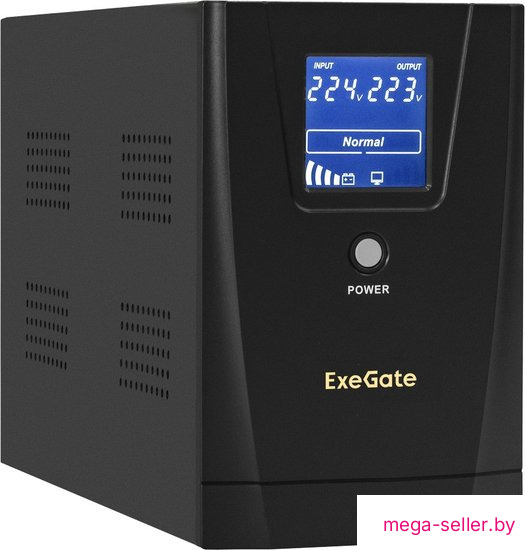 Источник бесперебойного питания ExeGate SpecialPro Smart LLB-2000.LCD.AVR.2SH.RJ.USB EX292632RUS