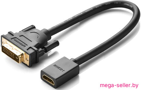 Кабель Ugreen 20118 DVI - HDMI (0.22 м, черный)