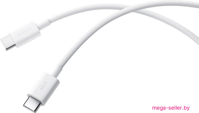 Кабель Xiaomi 3A Braided USB Type-C - USB Type-C BHR0878GL (1 м, белый)