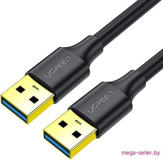 Кабель Ugreen US128 90576 USB Type-A - USB Type-A (3 м, черный)