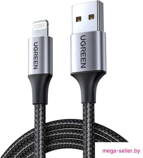 Кабель Ugreen US199 60158 (2 м, черный/серый)