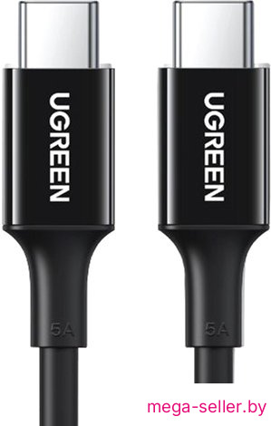 Кабель Ugreen US300 80371 USB Type-C - USB Type-C (1 м, черный)
