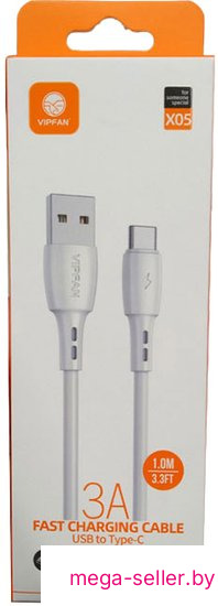 Кабель Vipfan X05 USB Type-A - USB Type-C (1 м, белый)