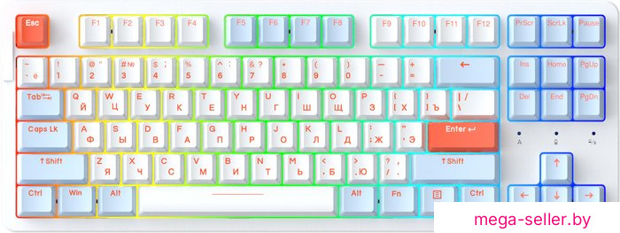 Клавиатура Dareu A87X (Dareu Blue Sky V3, белый/синий)