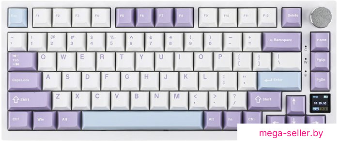 Клавиатура Ajazz AK820 Pro (белый/фиолетовый, Ajazz Flying Fish)