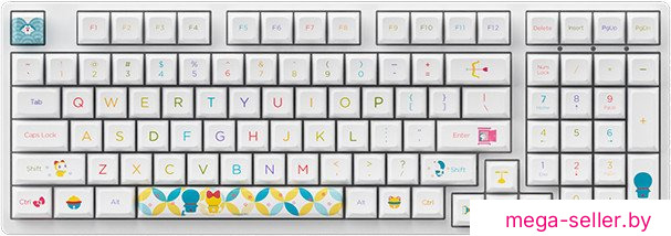 Клавиатура Akko 3098B Doraemon Rainbow (Akko CS Jelly Pink)