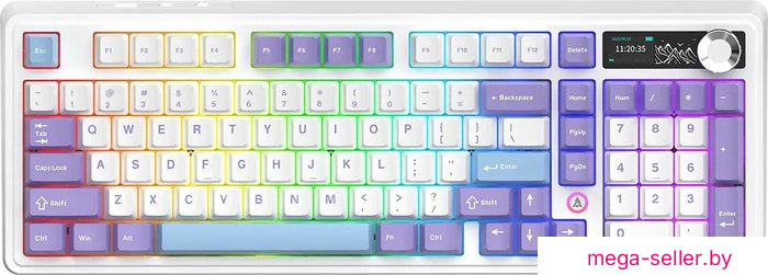 Клавиатура Ajazz AK980 V2 (фиолетовый/белый/синий, Ajazz Gift)