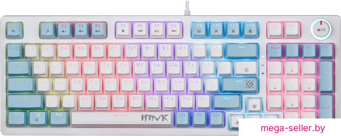 Клавиатура Defender Hawk GK-418 (белый, Outemu Red)
