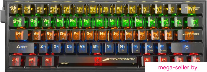 Клавиатура Redragon Fizz (прозрачный/черный)