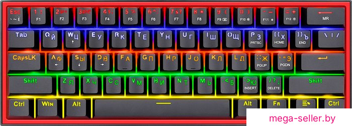 Клавиатура Redragon Fizz (черный/красный)