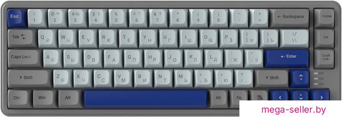 Клавиатура Ritmix RKB-568BL (серый/голубой)