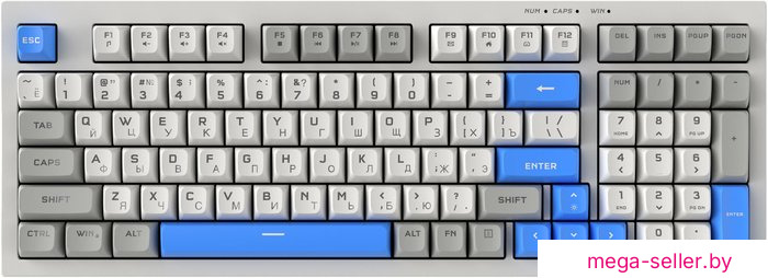Клавиатура Ritmix RKB-598BL (серый/белый)