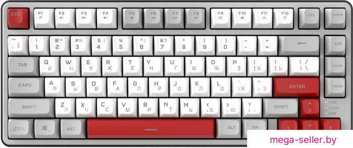 Клавиатура Ritmix RKB-681BL (серый/белый)
