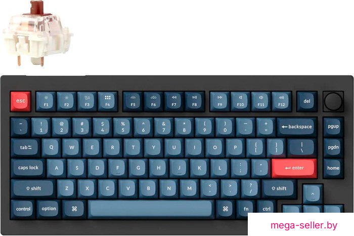 Клавиатура Keychron V1 Max RGB V1M-D3-RU (Gateron Jupiter Brown)