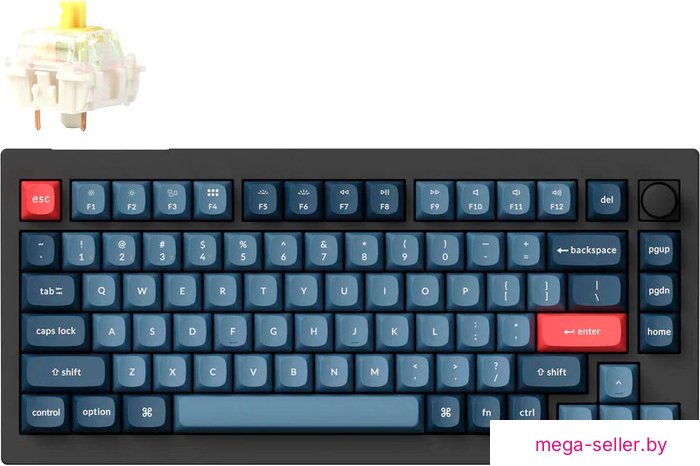 Клавиатура Keychron V1 Max RGB V1M-D4-RU (Gateron Jupiter Banana)