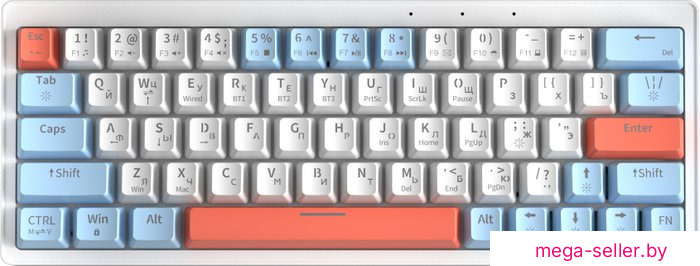 Клавиатура Cyberlynx ZA63 Pro White Blue Orange (TNT Yellow)