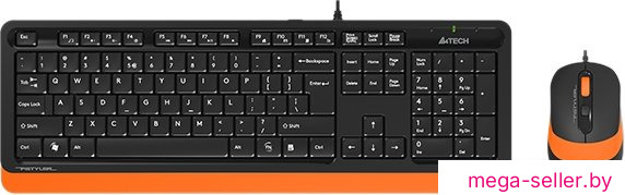 Офисный набор A4Tech Fstyler F1010 (черный/оранжевый)