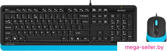 Офисный набор A4Tech Fstyler F1010 (черный/синий)