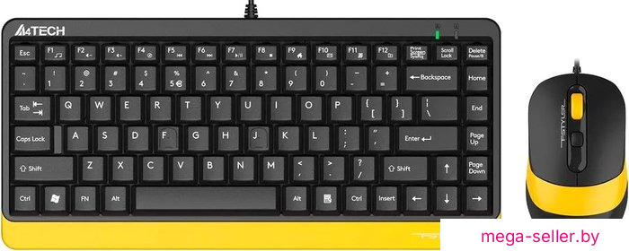 Офисный набор A4Tech Fstyler F1110 (черный/желтый)