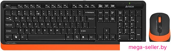 Офисный набор A4Tech Fstyler FG1010 (черный/оранжевый)