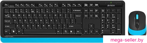 Офисный набор A4Tech Fstyler FG1010 (черный/синий)