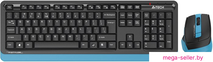Офисный набор A4Tech Fstyler FG1035 (черный/синий)