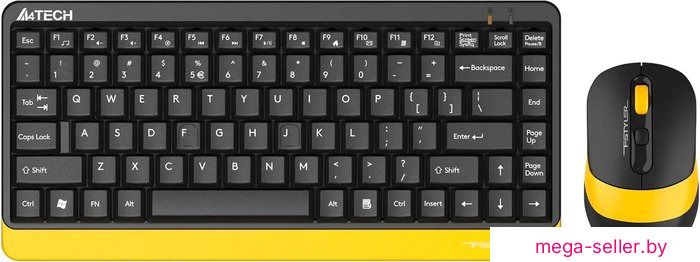 Офисный набор A4Tech Fstyler FG1110 (черный/желтый)