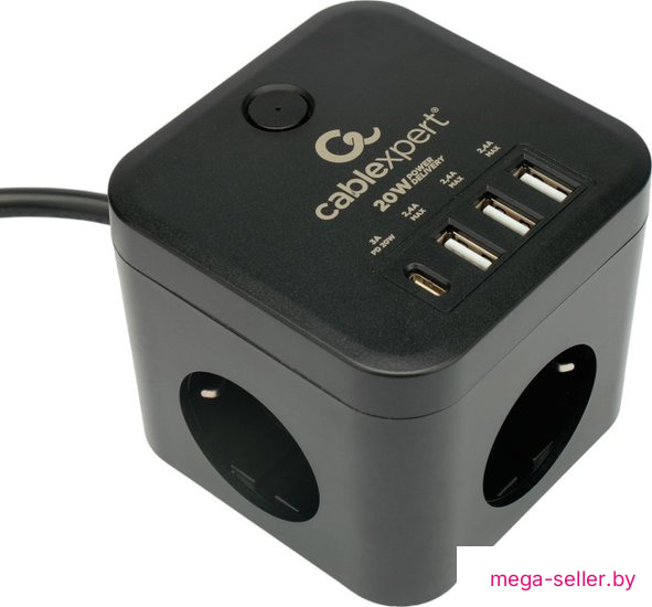 Сетевой фильтр Cablexpert CUBE-3-CU3-B-1.5