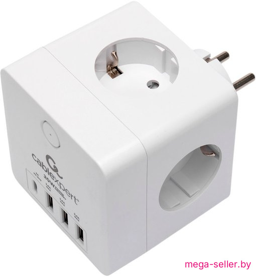 Сетевой фильтр Cablexpert CUBE-4-CU3-W